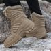 Mountaineering Shoes With Plush Snow Boots, Men's Thick And Warm Cotton Shoes, Field Army Boots_vogvips.com