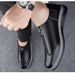 Men's Shoes Breathable Hand Scratch Business Casual Leather Shoes Soft Sole Soft Surface Board Shoes Driving Shoes Doudou Shoes_vogvips.com