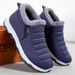 Men's Cotton Shoes Winter New Style Plus Velvet Thick Snow Boots Casual Men's Shoes Short Boots Warm Old Beijing Shoes_vogvips.com