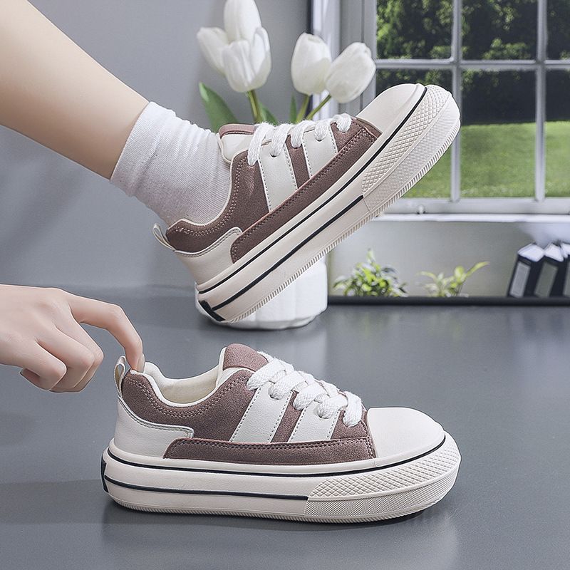 Spring Autumn New Little White Versatile Canvas For Female Students Instagram Trendy And Fashionable Songcake Casual_vogvips.com