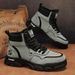 European Warm Series High-top Martin Spring 2025 New Work Shoes Men's Korean Version Versatile British Style Thick-soled Ankle Boots_vogvips.com
