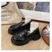 Round Toe Thick Sole Le Fu Single Shoe For Women, Black, College Style JK Small Leather Shoes, Versatile British 2025_vogvips.com