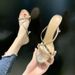 2025 Summer New High-Heeled Mid-Heel Shoes Round-Toe European And American Style Rhinestone Sandals Women For Outdoor_vogvips.com
