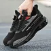 New Thick-soled Air-cushioned Men's Large-sized, Perforated Mesh Design, Elastic Pull-over Style, High-quality Casual Shoes_vogvips.com