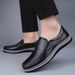 Men's Shoes Casual Leather Shoes Low-top Foot Cover Leather Surface Casual Shoes Men's Single Shoes_vogvips.com