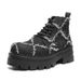 Derby Shoes Men's Platform Japanese Shoes Canvas Breathable Breaking Wind Black Small Leather Shoes Men's Board Shoes_vogvips.com