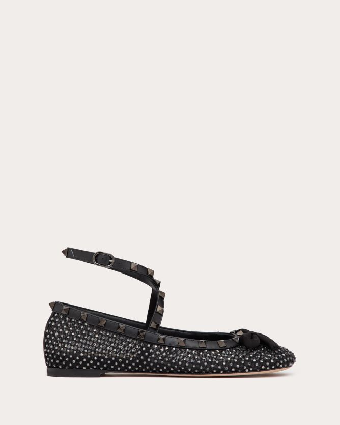 European And American Cross-Border Trade New Fashion Show Mesh Rhinestone One-Strap Niche Large Size Flat Original Toe_vogvips.com