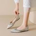 Weiwei Girl 5933-20 Square Toe Sing For Women Shallow Mouth Rhinestone Wedding Flat Fairy Shoes To Match Dress Soft_vogvips.com