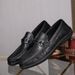 Comfortable bean shoes flat slim casual leather shoes for men_vogvips.com