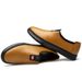 Men's Round Head Shoes Sleeve Low Heel Leather Shoes Men's Casual Leather Shoes Men's Shoes_vogvips.com