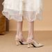 Foreign Trade Cross-border European And American Pointed-toe High-heeled Shoes, Hollow Stiletto Heel Closed-toe Sandals_vogvips.com