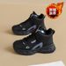 Winter Women's Fleece-Lined High-Top Dad Shoes, Korean Version Versatile Thick-Soled Height-Increasing Warm Cotton Sneak_vogvips.com