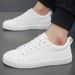 Summer New Style White Sneakers Versatile Men's Business Casual Shoes Trendy Single Socialite Style Shoes_vogvips.com
