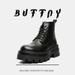 Martin Boots Men's High-top Retro Thick-soled Heightening Velvet Men's Locomotive Short Boots_vogvips.com