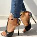 Elegant Open-Toe Women's Sandals With Cut-Out Design & Buckle Strap – Breathable PU Upper, Slip-Resistant Rubber Sole_vogvips.com