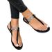 2025 Summer New Flat Bottom Water Diamond Clip Toe Buckle Strap 40-43 Casual For Women Sandals_vogvips.com