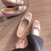 Soft Nude Pink Square-toed Shallow Shoes, 2026 Spring And Autumn New Style, Internal Height-increasing French Gentle_vogvips.com
