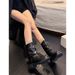2026 Fashionable Elegant Short For Women Autumn And Winter New Style With Skirt Belt Buckle Round Toe Comfortable Martin_vogvips.com