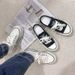 2025 Summer New Thick Soled Tall Slippers For Lazy Women, Trendy Half Dragged Fashion Casual Canvas Shoes_vogvips.com
