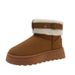 Women's Snow Boots With Fleece Thickened Winter Muffin Thick-soled Warm Short Boots Cotton Shoes_vogvips.com