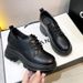 New Thick Soled British Style Cotton Lined Loafers For Women Height Increase CM Petite S Shoes Commuting_vogvips.com