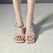 Rhinestone Bow Sandals For Women, Stiletto Heel, French Square Toe, Trendy Fairy Style, One-strap High-heeled Mules_vogvips.com