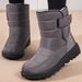 Women Boots 2025 Winter Shoes Woman Waterproof Snow Boots Winter Warm Fur Botas Mujer Korea Style Black Ankle Boots For Women_vogvips.com