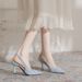 High-end Style Thin Pointed Toe High Heel Sandals For Women Summer New Backless Closed-toe Shoes To Match Dresses_vogvips.com