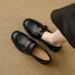 2025 Autumn Camellia Loafers For Women, New Vintage British Style Small Leather Shoes With Soft Soles, Slip-On Flats_vogvips.com
