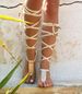 2025 Flat Sole Ankle Strap Sandals Women's Oversized Beach Shoes_vogvips.com