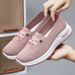 Women's New Cross-Border Large Size Casual Breathable Mom Shallow Mouth Lightweight Single Lace-Up Mesh Shoes_vogvips.com