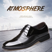 Euro Step Men's With Hidden Wedge, Business Formal Casual Trendy Shoes, Korean Style Pointed Toe British Breathable Leather Shoes_vogvips.com