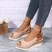 Women's Shoes New Spring And Summer Wedge Heel Thick Bottom Round Head Round Head Outing Women's Large Size_vogvips.com