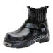 Vintage Martin Boots Gothic Knight Boots Metal Thick-soled Heightening Chelsea Boots Short Boots_vogvips.com