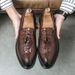 TerraStride Large Size Business Youth 37-46 Sizes 2025 Spring And Autumn New Crocodile Leather Shoes_vogvips.com