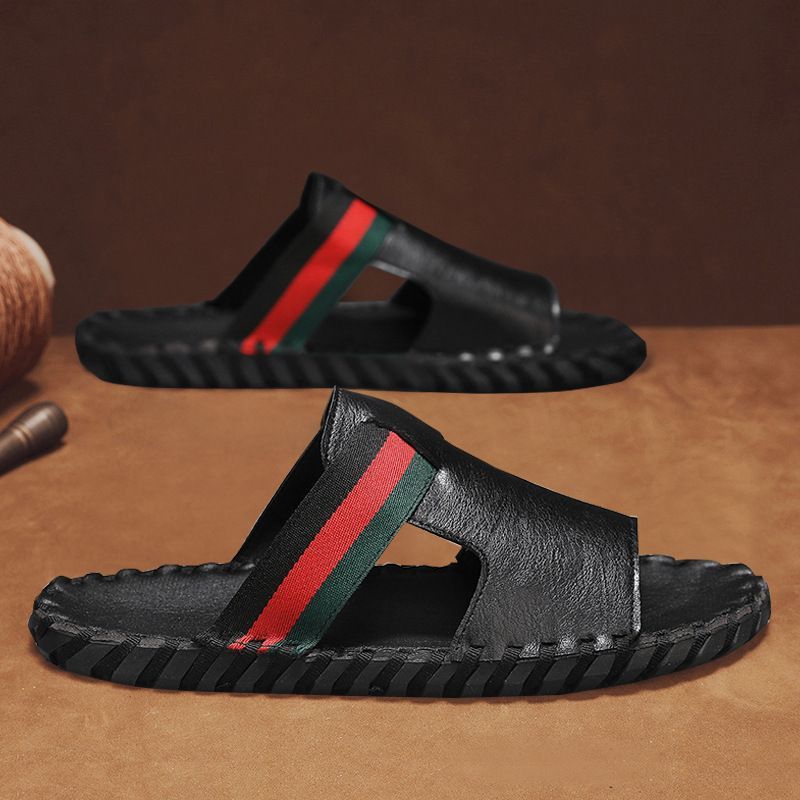 Fashionable Men's 2026 Summer New Design Trendy Retro Casual Indoor Outdoor Beach Versatile Slippers_vogvips.com