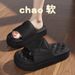 Hotel Bath With Cushioning Effect For Women And Men, Summer EVA Indoor Bathroom Non-Slip Thick Sole Slippers_vogvips.com