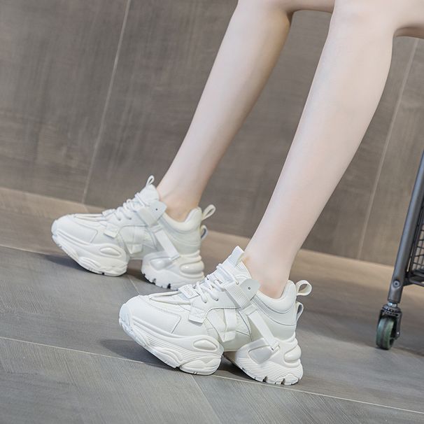Dad Shoes Women's Air Cushion Sole Thick Sole Heightening Shoes Sports And Leisure Shoes Women's Functional Wind Dance Shoes_vogvips.com