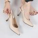 New Spring Summer Soft Leather Pointed Toe Closed Back Open Thin High Heel Work Professional Women Sandals_vogvips.com