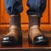 Vintage Metal Buckle Side-Zip Work Boots For Men - Retro Casual Ankle Boots With Anti-Slip Sole & Breathable Lining (Black, Tan, Brown)_vogvips.com