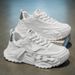 Plus Size 46 47 Men's Trendy Breathable Mesh Sneakers Chunky Sole Comfortable Casual Original Slip-On Footwear Tenis_vogvips.com