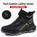 Mens Black High Top Safety Work Boots Non Slip Smashing Anti Stabbing Daily Footwear Industrial Shoes_vogvips.com