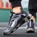 Men's plus Size Running Shoes Breathable Leather Upper Shock Absorbing Casual Style Height Increasing Versatile Shoes for Teenagers And Students_vogvips.com