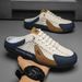 Half Summer Breathable Mens Outdoor Casual Walking Shoes Large Flat Light Mesh Slippers Sandals_vogvips.com