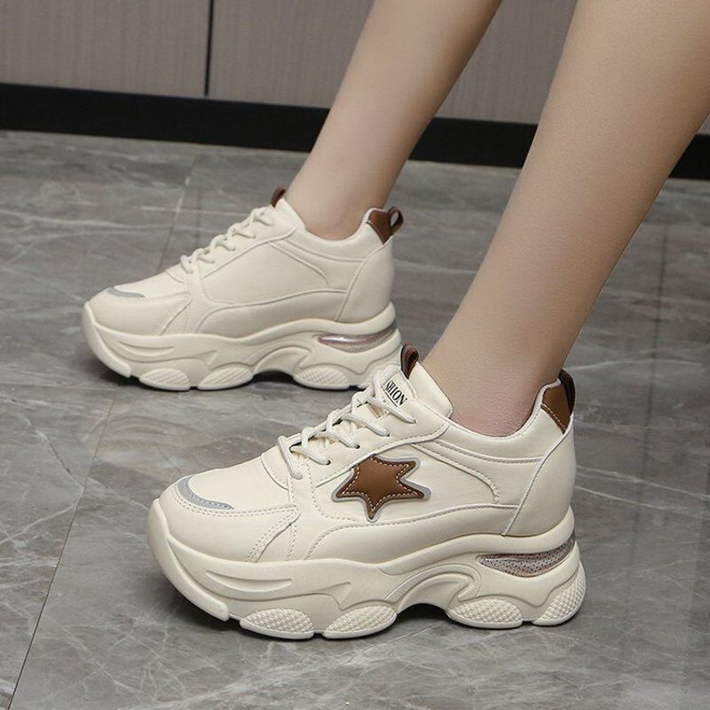 Dad's 2024 New Spring Breathable Thick Sole Women's Small And Tall Casual Lightweight Sports Shoes_vogvips.com
