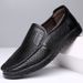 Men's Hollow Leather Driving Casual Trendy Hole Shoes Summer New Large Size Low-Top Slip-On_vogvips.com