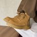 Men's Shoes Men's Martin Boots New Genuine Leather Work Boots Retro Distressed High Top Boots Trendy Thick Sole Heightening Big Yellow Boots_vogvips.com