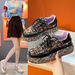 Autumn 2023 New Diamond-studded Muffin Shoes Lady Rhinestone Casual Sneakers Lady Fashion Sneakers_vogvips.com