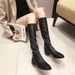 for Women Spring And Autumn Single Over-the-Knee Back Zipper New Style Riding High Elastic Slim Fit Long Boots_vogvips.com