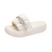 Womens Black Rhinestone Platform Slide Sandals Open Toe Thick Design Non Slip Sole For Summer Daily Wear And Beach Trips_vogvips.com